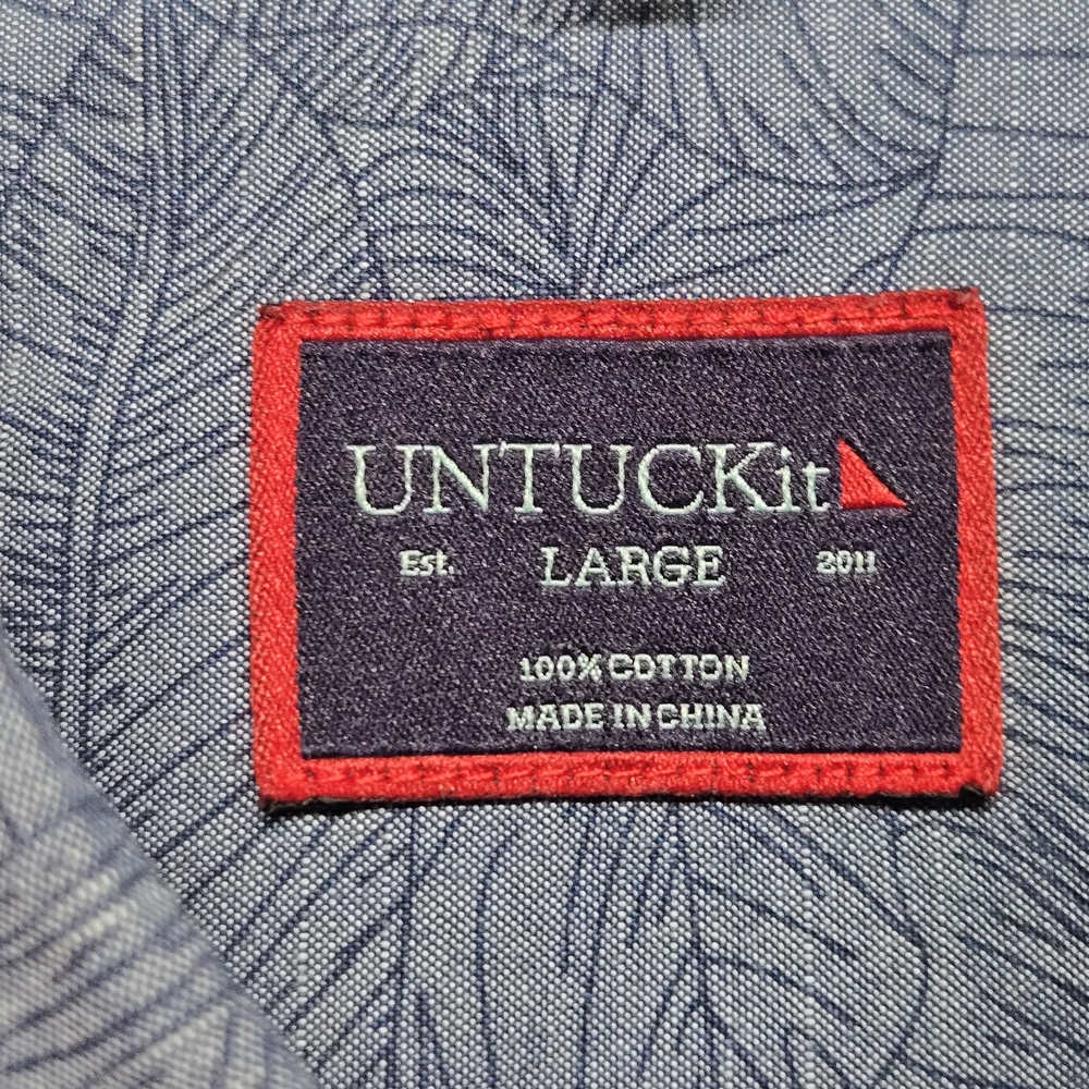 UNTUCKit Gray Patterned Casual Button Down Shirt - image 4